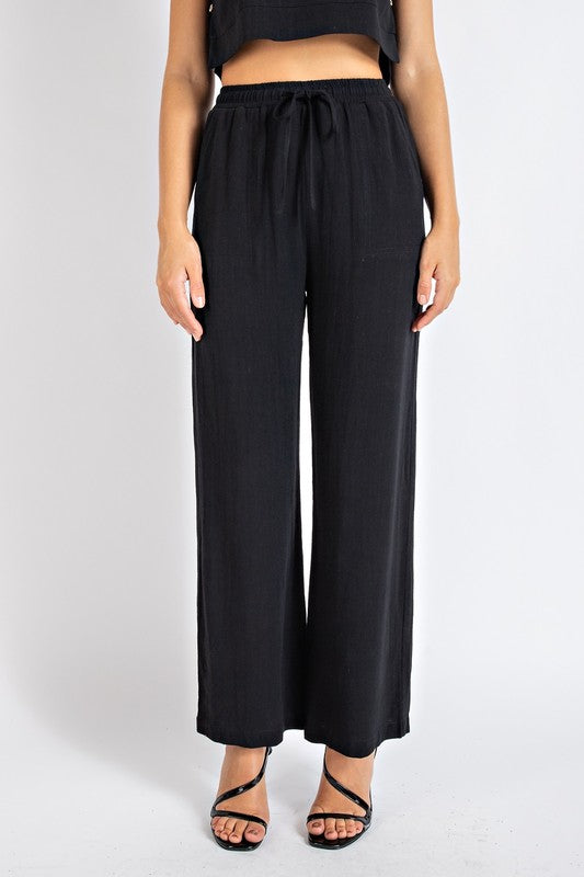 Black Linen Drawstring Pants – Evelyn Rose Boutique