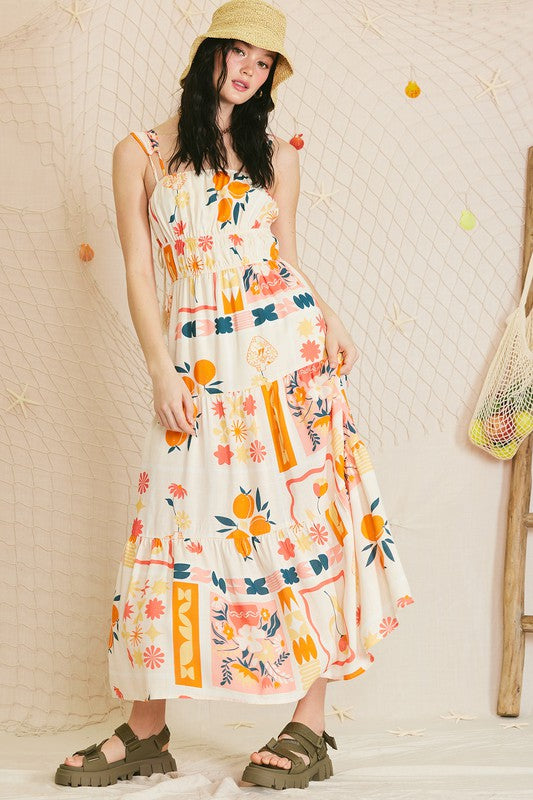 citrus maxi dress Citrus Print Maxi Dress – Evelyn Rose Boutique