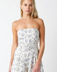 Floral Strapless Romper