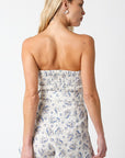 Floral Strapless Romper