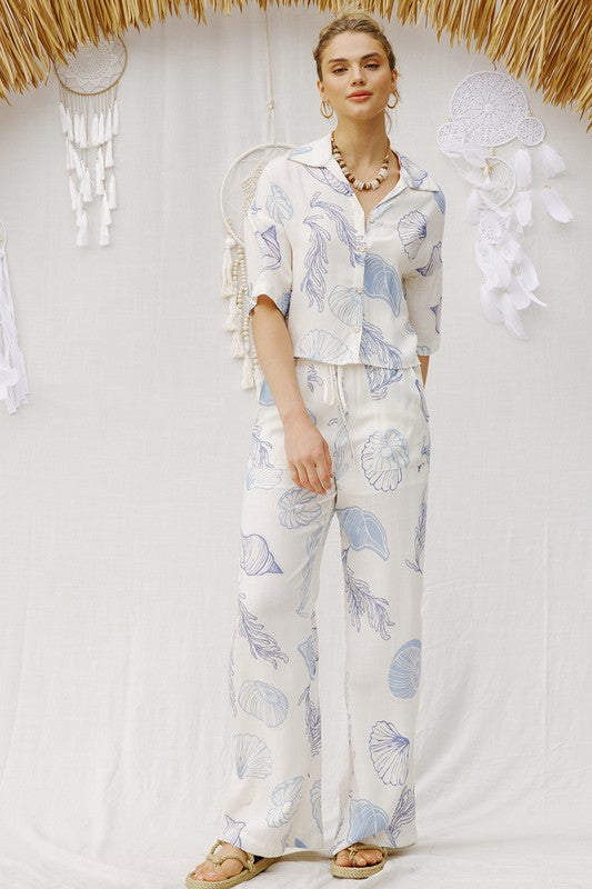 Shell Print Pants – Evelyn Rose Boutique