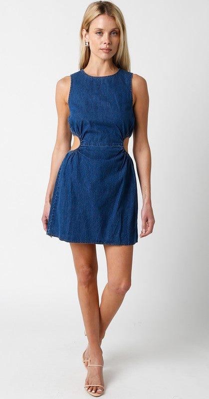 Denim Cut Out Dress – Evelyn Rose Boutique
