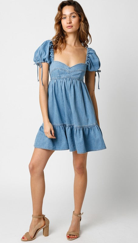 Denim Baby Doll Dress – Evelyn Rose Boutique