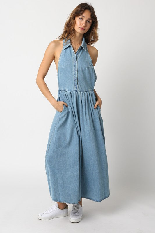 knee length dresses for ladies The Alyssa Polka Dot Gauze Midi Dress