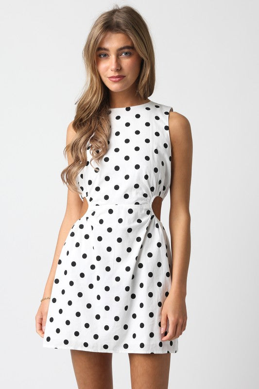 Polka Dot Cut Out Dress Evelyn Rose Boutique Polka Dot Cut Out Dress Evelyn Rose Boutique