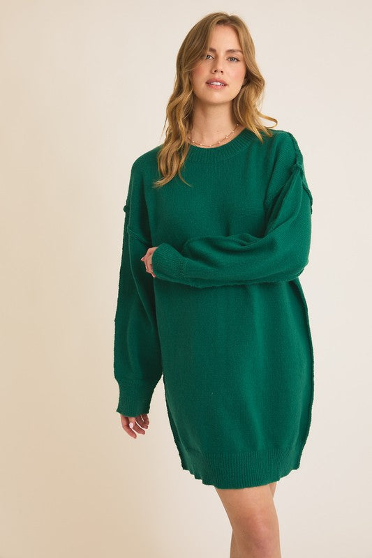 chinese dress ladies Evergreen Sweater Dress – Evelyn Rose Boutique