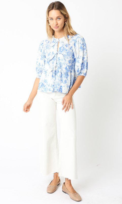 Lasting Impression Tie Front Top