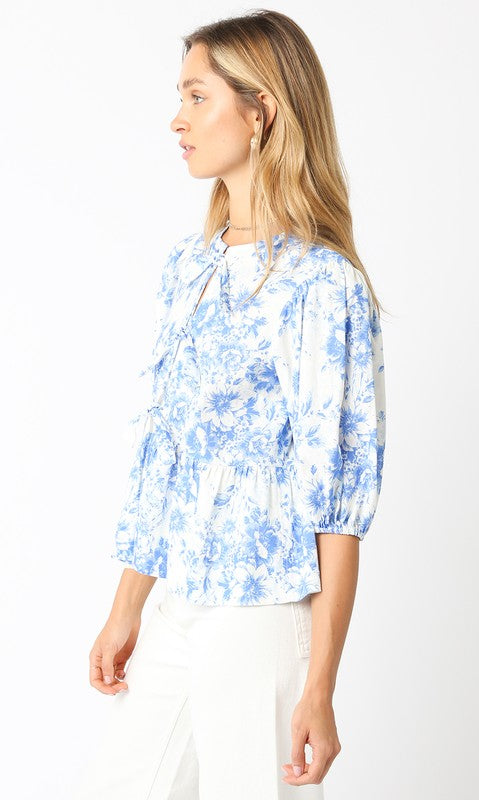 Lasting Impression Tie Front Top