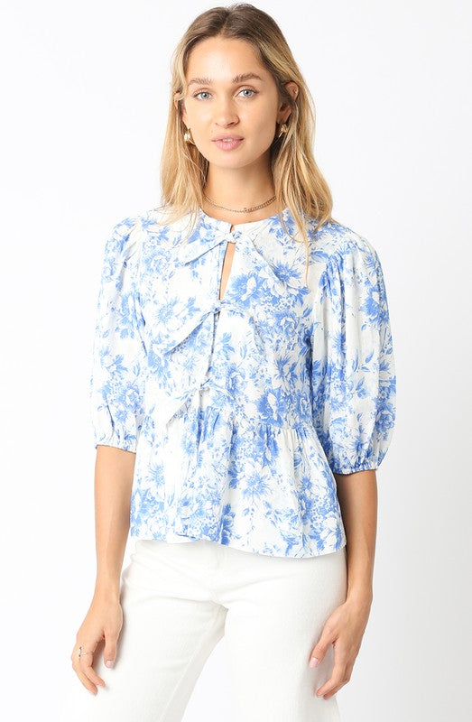 Lasting Impression Tie Front Top