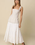 Brooke Tiered Maxi Skirt — Off-White