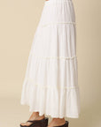 Brooke Tiered Maxi Skirt — Off-White