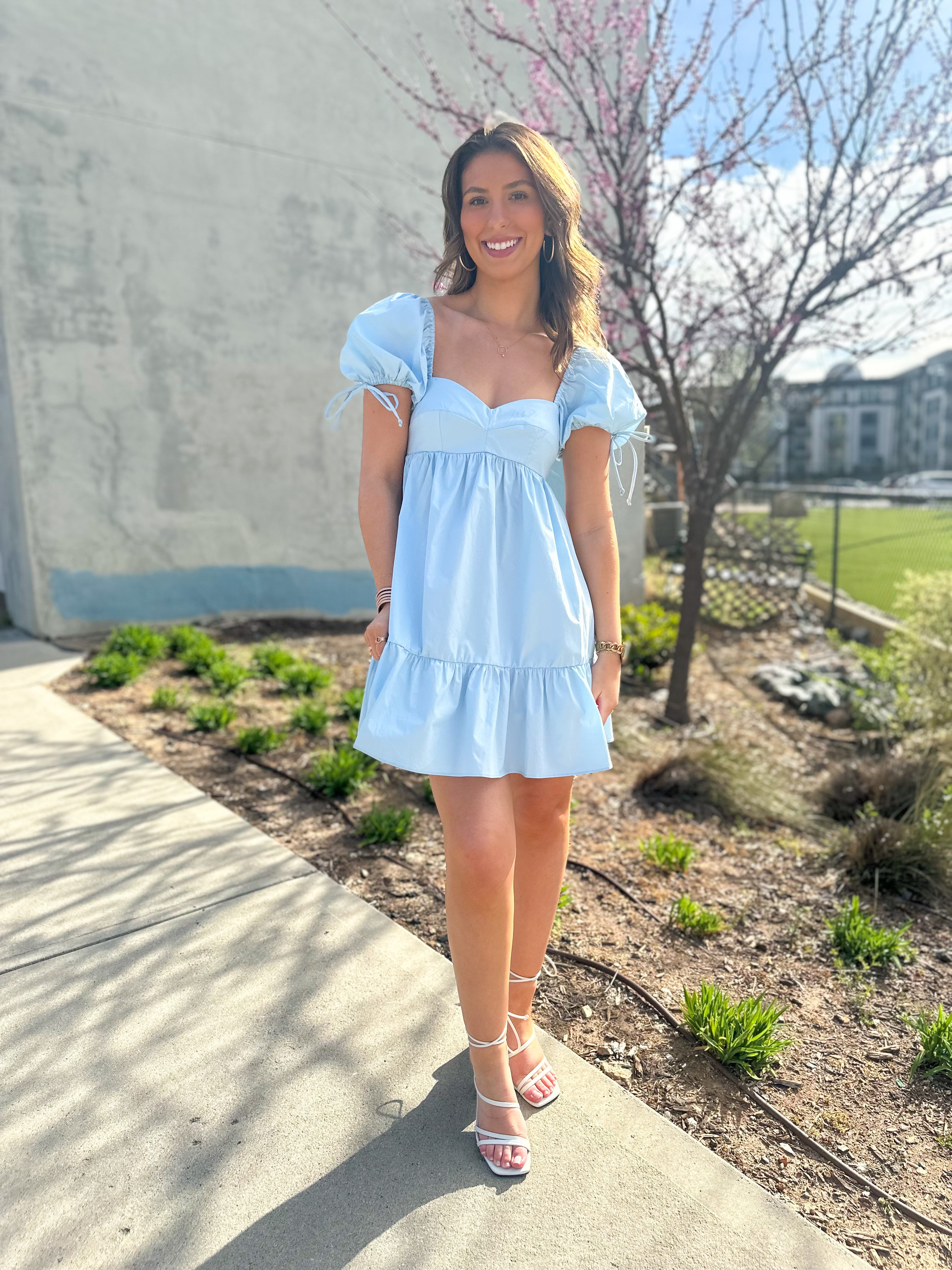 A Bright Spark Dress- Baby Blue Evelyn Rose Boutique A Bright Spark Dress- Baby Blue Evelyn Rose Boutique