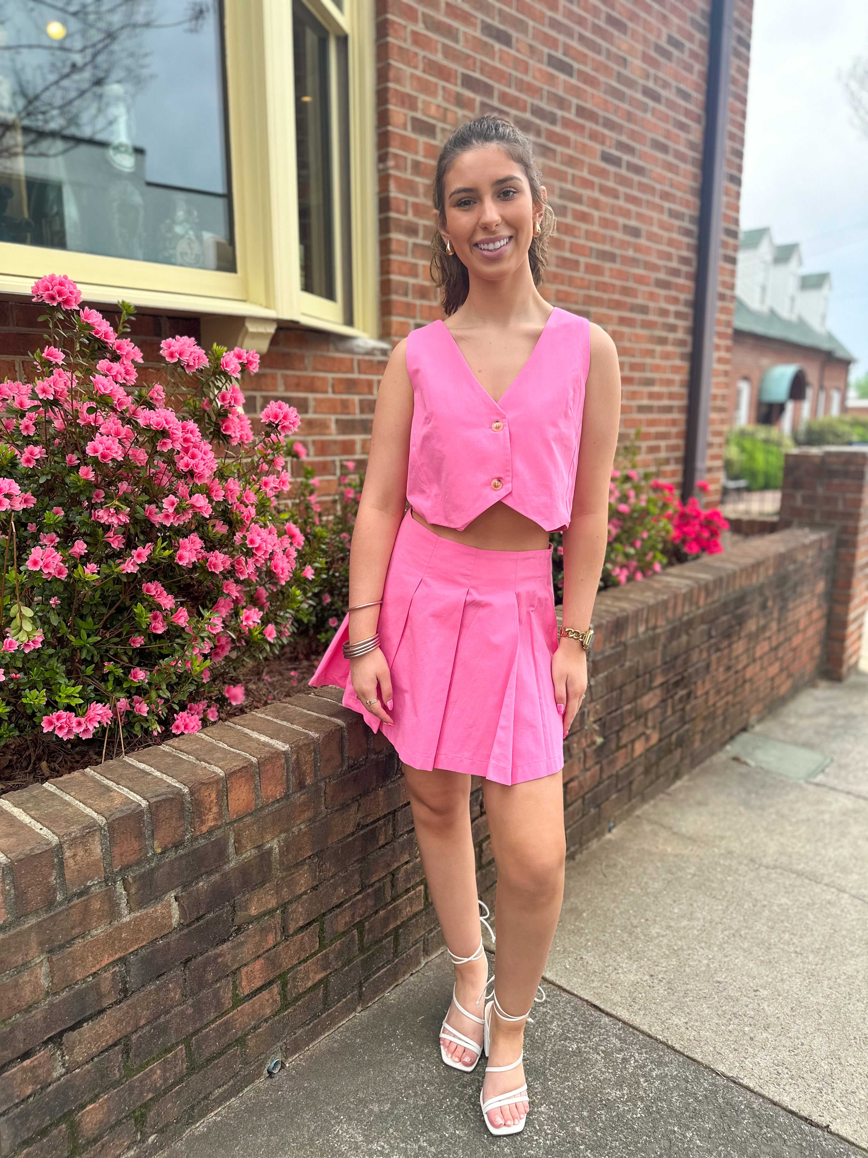 Feeling Rosy Vest Skirt Set – Evelyn Rose Boutique