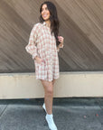 Amber Skies Plaid Dress