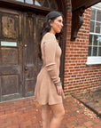 Swaying Simplicity Knit Dress- Tan