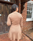 Swaying Simplicity Knit Dress- Tan