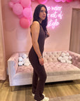 Flare Jumpsuit -Chocolate