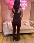 Flare Jumpsuit -Chocolate