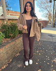 Flare Jumpsuit -Chocolate