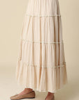 Brooke Tiered Maxi Skirt — Khaki