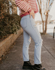 Sophia Distressed High Rise Jeans