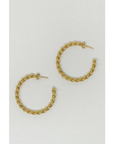 Twisted Gold Hoop Earrings