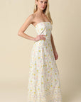 Nicole Strapless Floral Maxi Dress
