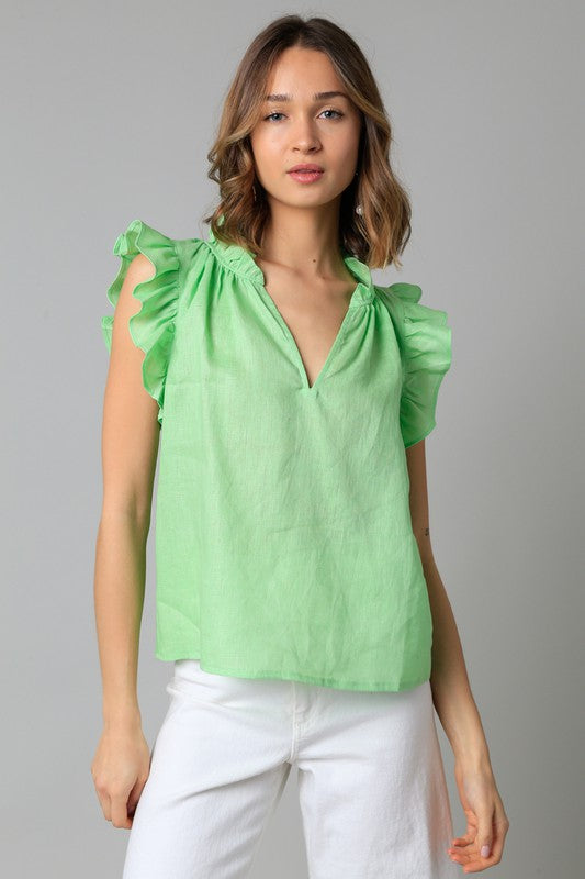 Float Away With Me Top- Green