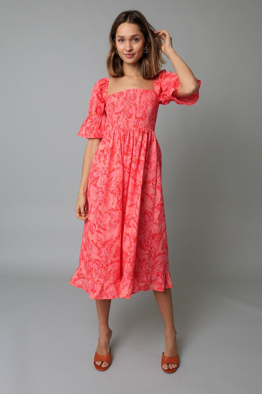 The Livin's Easy Dress- Pink Reef