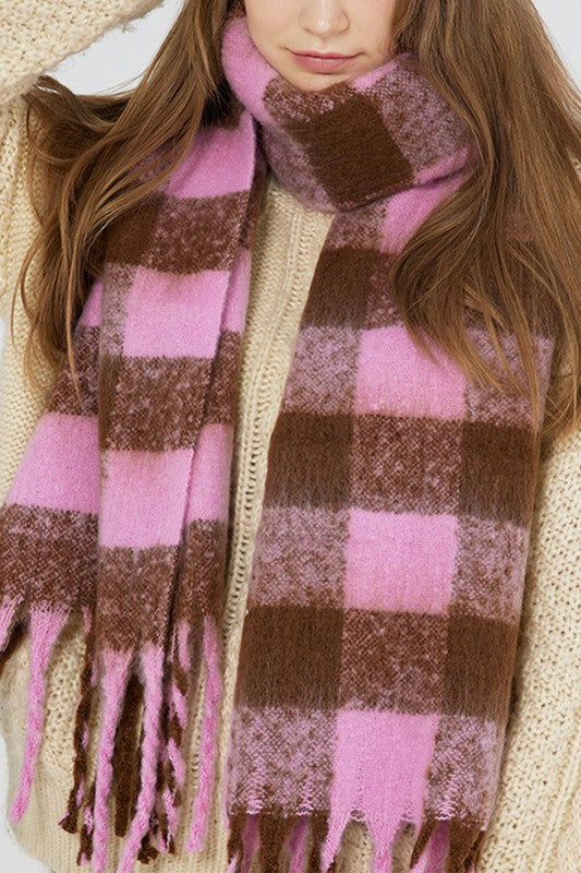 Jocelyn Scarf- Pink/Brown