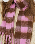 Jocelyn Scarf- Pink/Brown