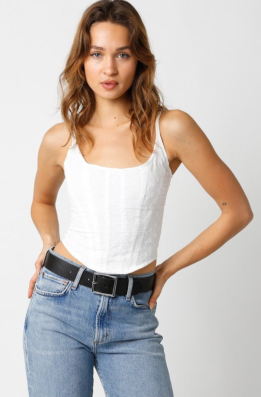 Eyelet Corset Top