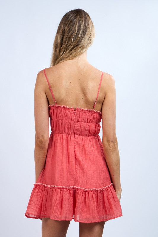 Tiered Bow Mini Dress