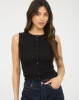 Life Lately Knit Tank- Black
