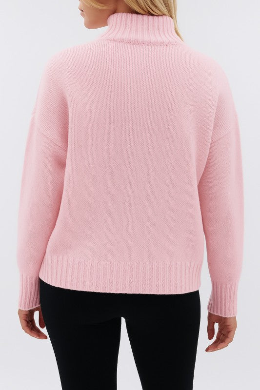 Hit the Slopes Sweater- Pink