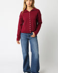 Cove Cardigan - Burgundy