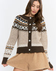 Nordic-inspired Wool-blend Cardigan