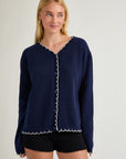 Scallop Trim Cardigan
