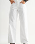 Fallon White Baggy Wide Leg Jeans
