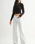 Fallon White Baggy Wide Leg Jeans