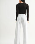 Fallon White Baggy Wide Leg Jeans