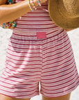 Relaxed Ribbed Lounge Shorts With Elastic Waist