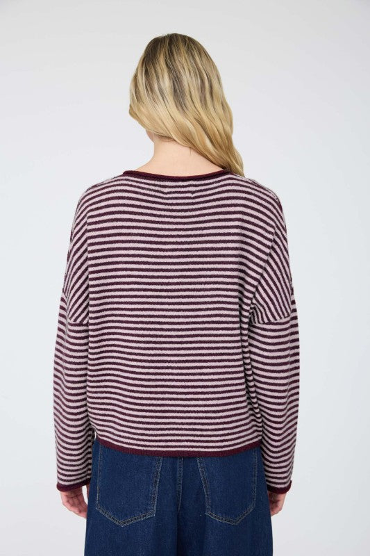 Stay Awhile Cardigan- Burgundy