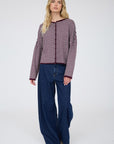Stay Awhile Cardigan- Burgundy