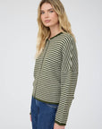 Stay Awhile Cardigan- Olive