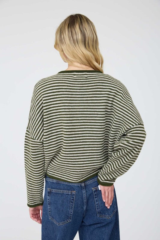 Stay Awhile Cardigan- Olive