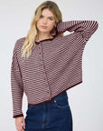 Stay Awhile Cardigan- Burgundy