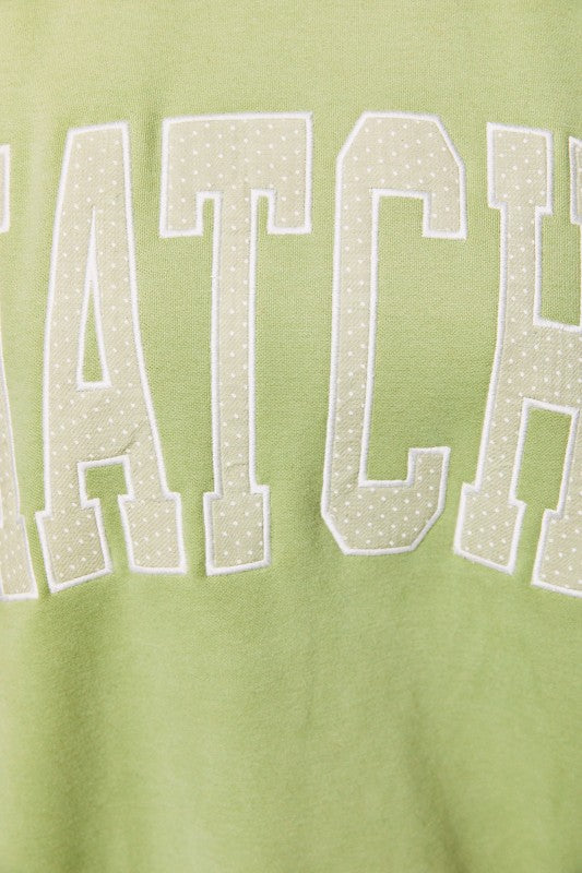 "matcha" Mock Neck Sweatshirt