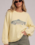 Fish Knit Sweater- Lemon