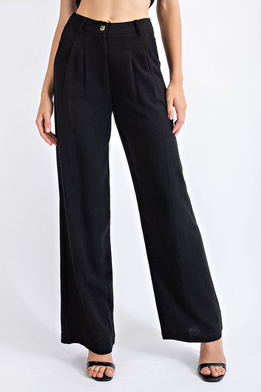 Linen Trousers- Black